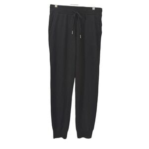 Quince Mongolian Cashmere Sweatpants Women XS Black Drawstring Joggers
